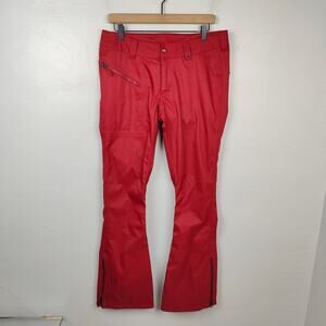 Burton Snowboarding‎ Pants Womens Medium Dark Red Ski Flare Lightweight Winter